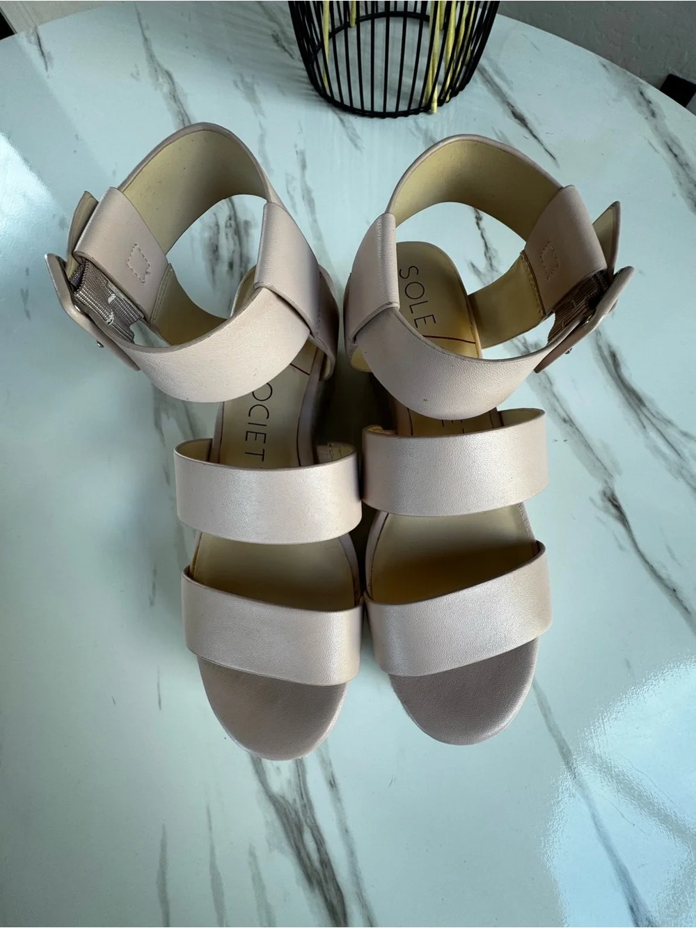 Sole Society Blush Platform Espadrille Sandals